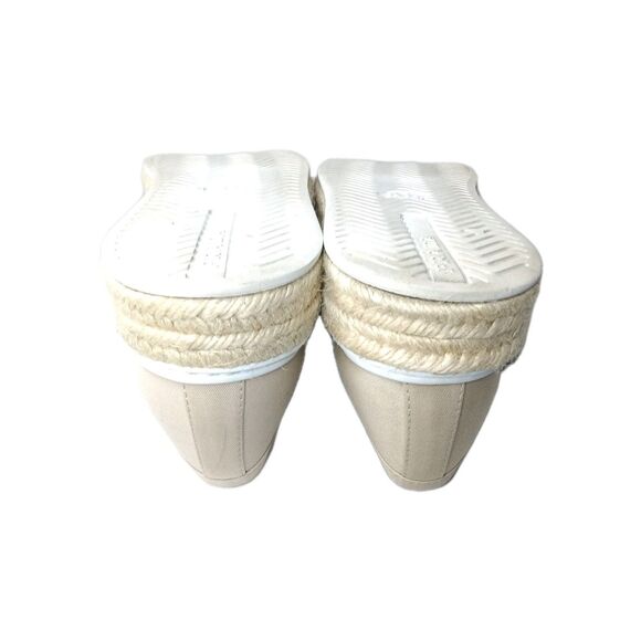 Prada Espadrilles Platform Shoes Beige Canvas  Sneakers Women's Size 39 US 9 - Picture 11 of 15